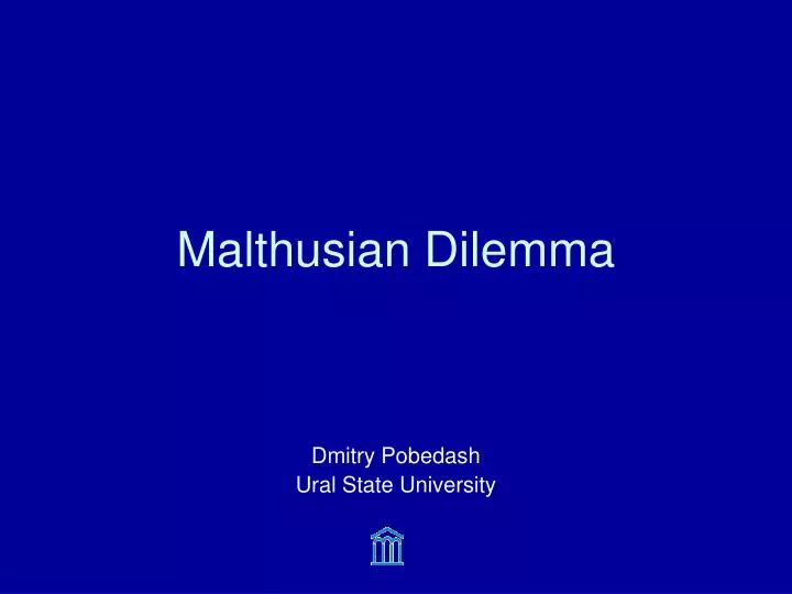 malthusian dilemma