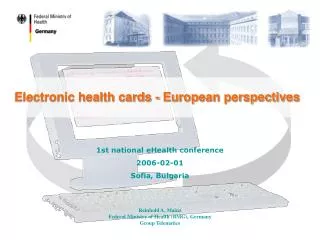 Electronic health cards - European perspectives