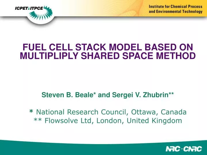 fuel cell stack model based on multipliply shared space method