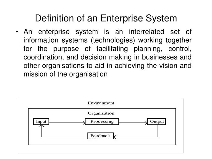 definition of an enterprise system