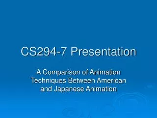 CS294-7 Presentation