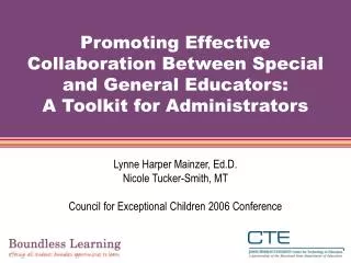 Promoting Effective Collaboration Between Special and General Educators: A Toolkit for Administrators