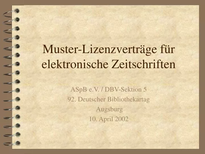 muster lizenzvertr ge f r elektronische zeitschriften