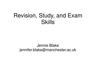 Revision, Study, and Exam Skills