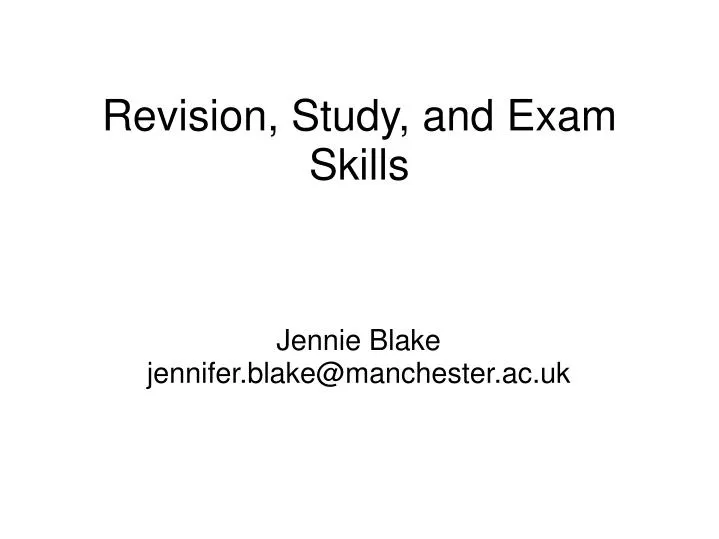 revision study and exam skills