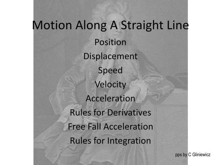 motion along a straight line