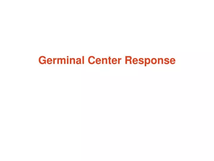germinal center response