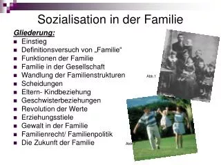 Sozialisation in der Familie
