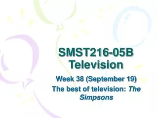 SMST216-05B Television