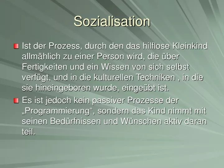 sozialisation