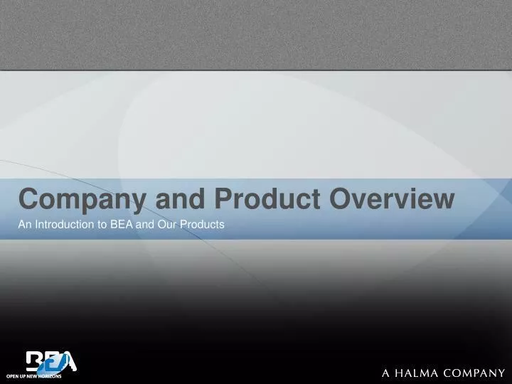 company and product overview