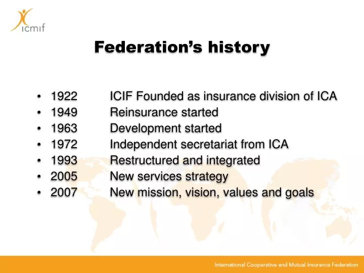 federation s history