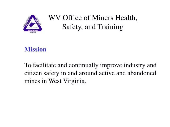 wv office of miners health safety and training