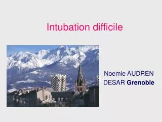intubation difficile