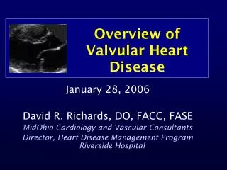 Overview of Valvular Heart Disease