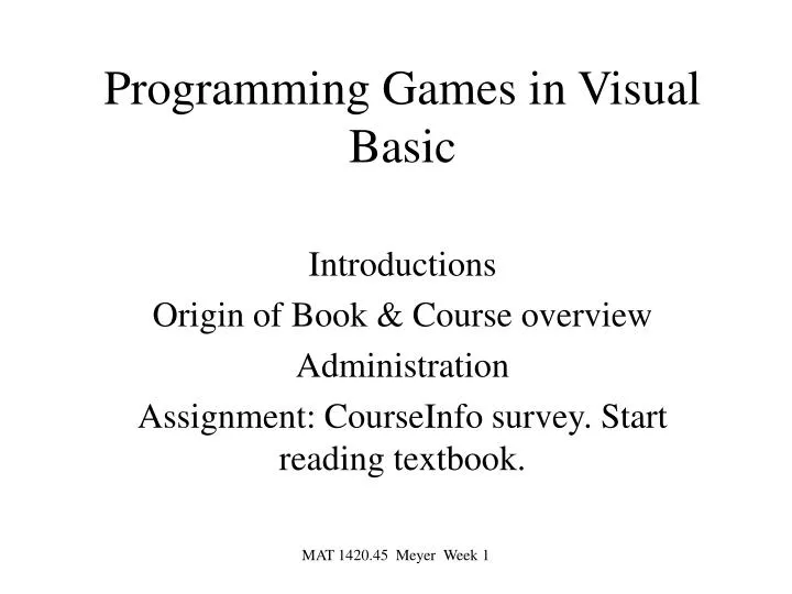 programming games in visual basic