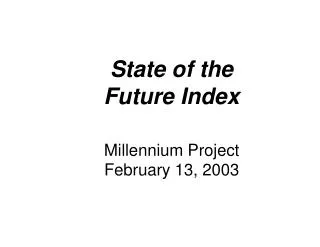 State of the Future Index