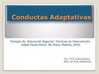 conductas adaptativas