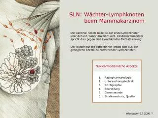 SLN: Wächter-Lymphknoten beim Mammakarzinom