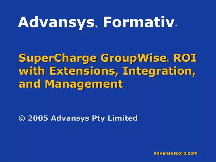 supercharge groupwise roi with extensions integration and management