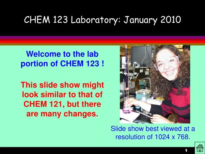 chem 123 laboratory january 2010