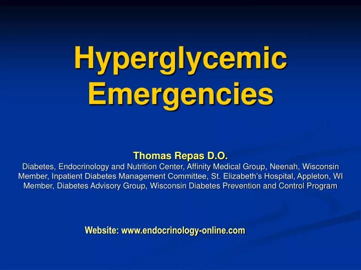 hyperglycemic emergencies