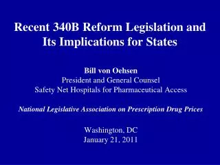 Recent 340B Reform Legislation and Its Implications for States