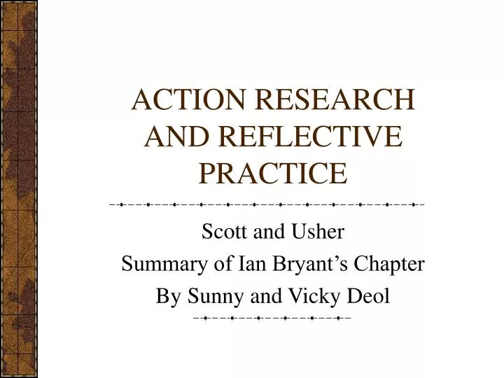 action research and reflective practice