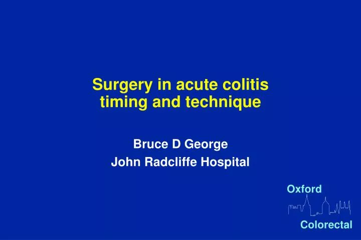 surgery in acute colitis timing and technique