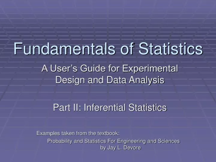 fundamentals of statistics