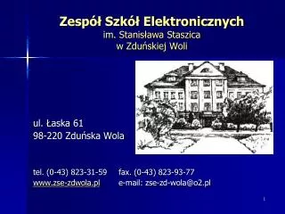 Zespół Szkół Elektronicznych im. Stanisława Staszica w Zduńskiej Woli