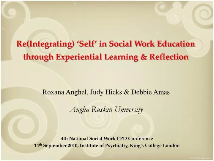 re integrating self in social work education through experiential learning reflection