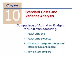 Standard Costs and Variance Analysis