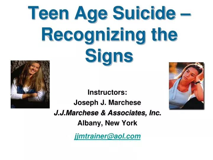 teen age suicide recognizing the signs