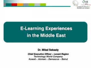 E-Learning Experiences in the Middle East