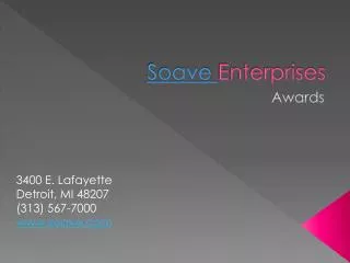 Soave Enterprises Wins Awards in Excellence