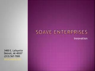 Tony Soave - Innovation with Every Enterprise