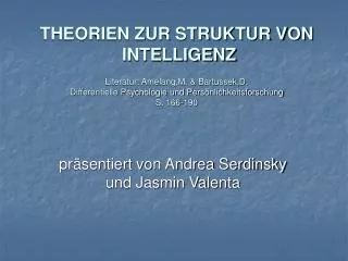 präsentiert von Andrea Serdinsky und Jasmin Valenta