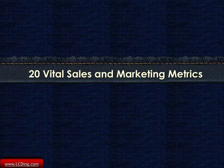 20 vital s ales and marketing metrics