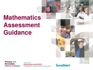 Mathematics Assessment Guidance