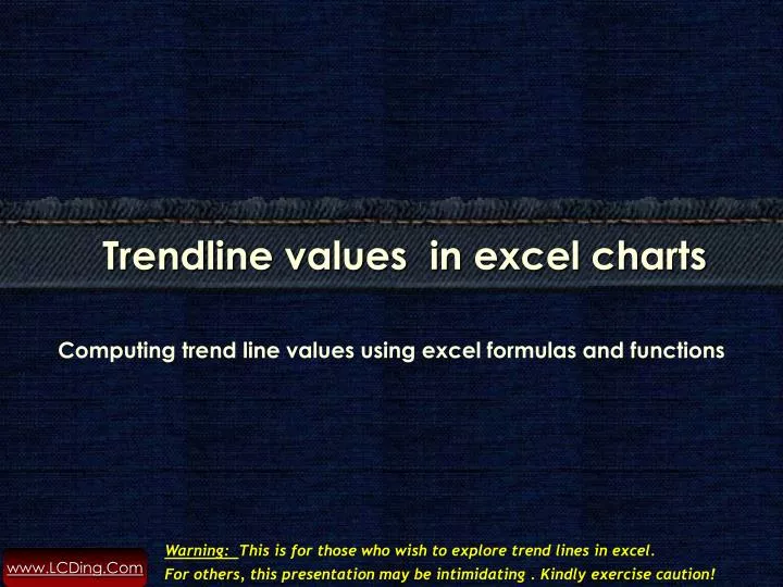 trendline values in excel charts