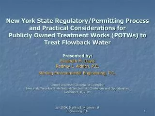 Flowback Water/ Produced Water Fluid that returns to surface through the well bore after hydraulic fracturing procedure