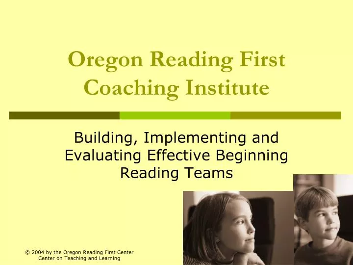 oregon reading first coaching institute