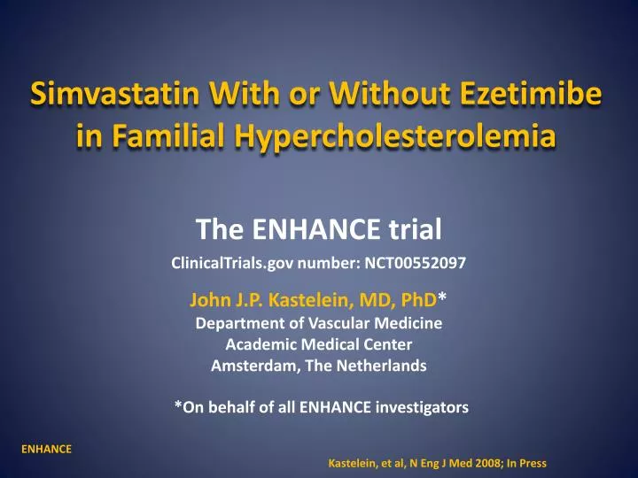 simvastatin with or without ezetimibe in familial hypercholesterolemia