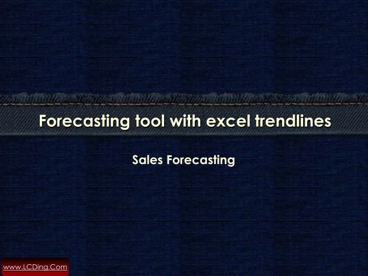 forecasting tool with excel trendlines