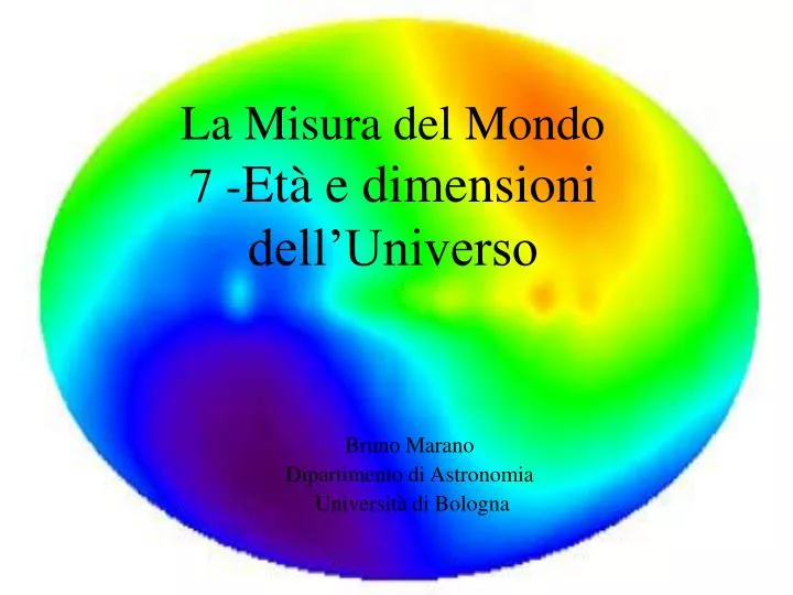 la misura del mondo 7 et e dimensioni dell universo