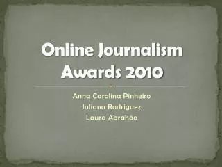 Online Journalism Award 2010