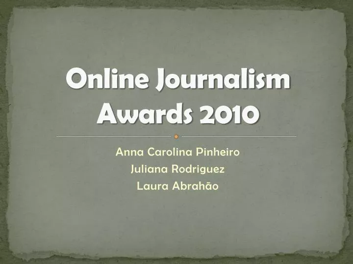 online journalism awards 2010