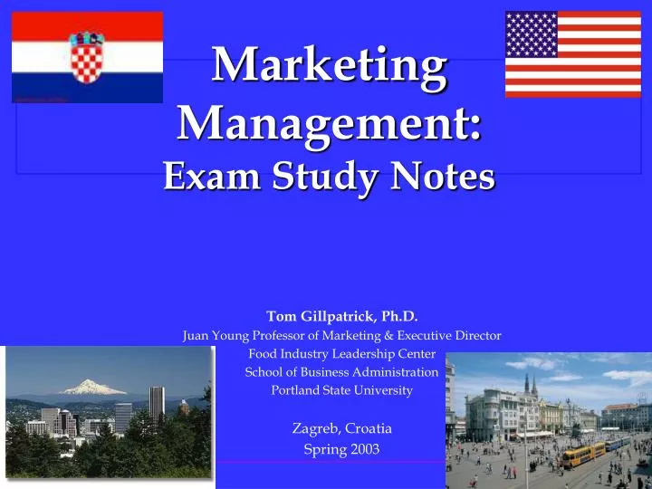 marketing management exam study notes
