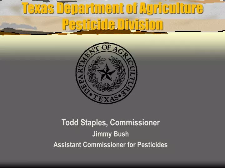 texas department of agriculture pesticide division